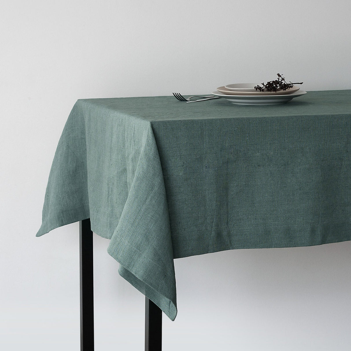 Set of Linen Tablecloth and 4 Napkins, Linen Tablecloth and Napkins