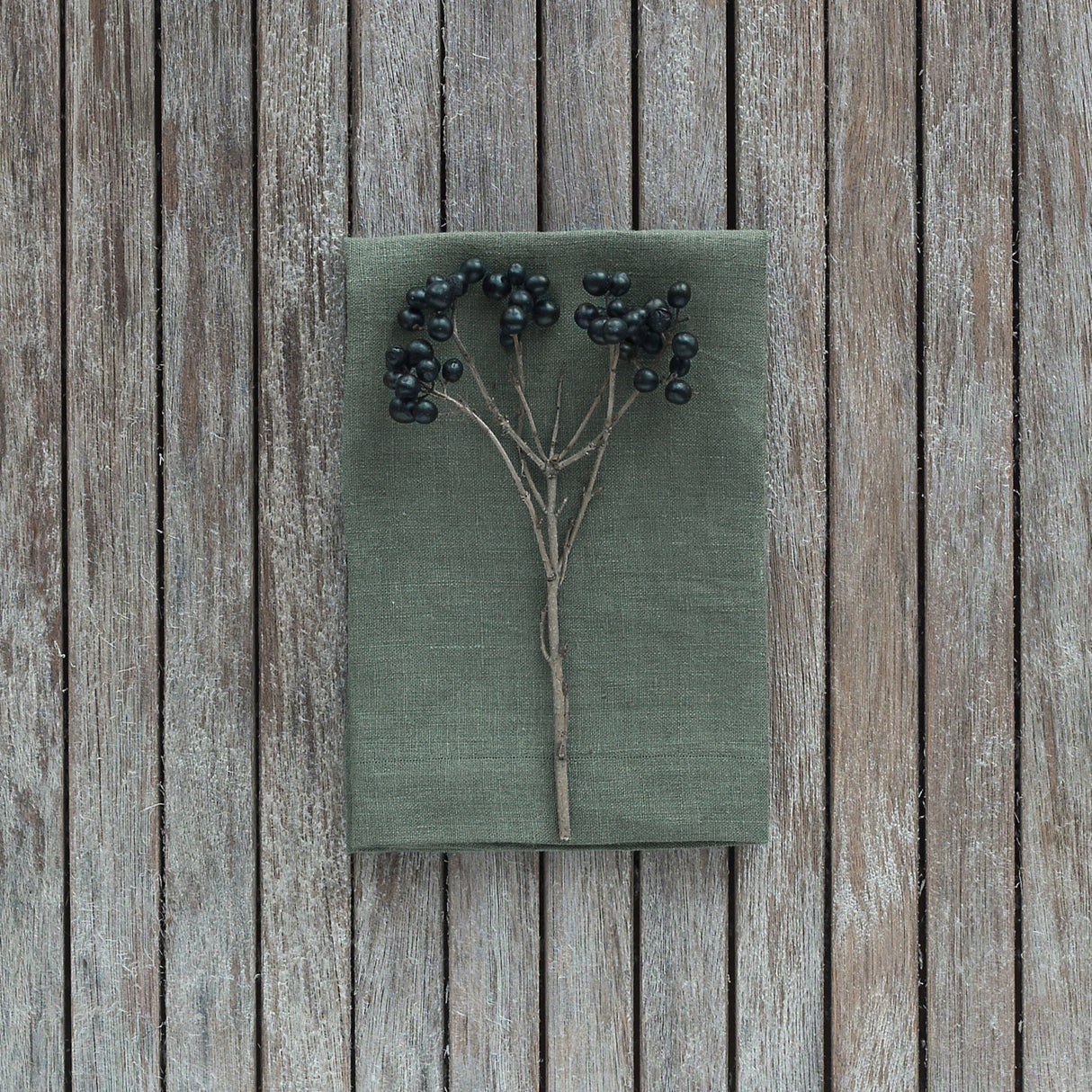 Set of Linen Tablecloth and 4 Napkins, Handmade Linens Table Set