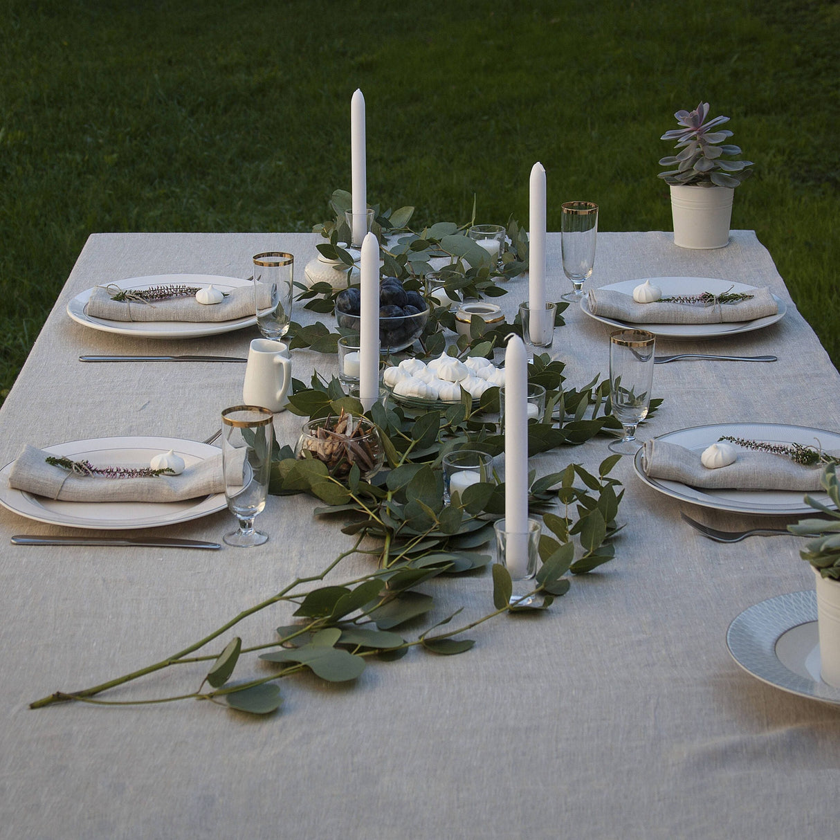 Large Linen Tablecloth, Custom Size Linen Tablecloth