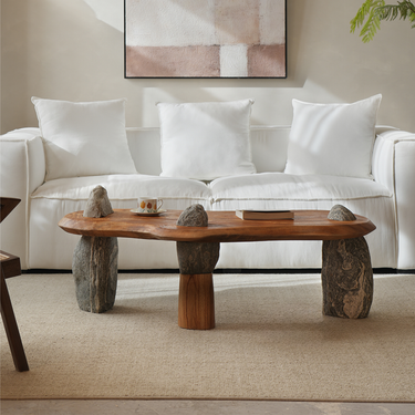 Vintage Farmhouse Solid Wood Coffee Table For Living Room