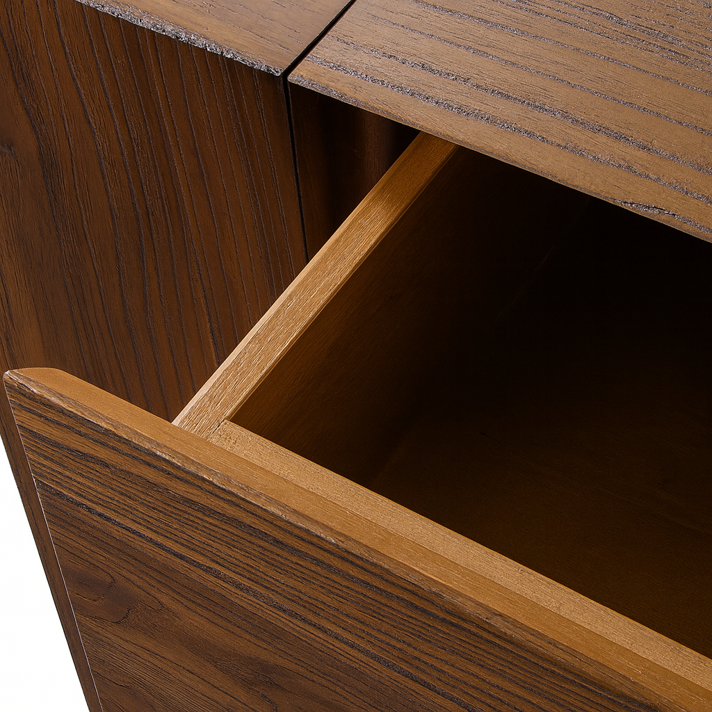 Farmhouse Rustic Solid Pine Wood Console Table With Drawer For Living Room