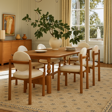 Rustic Solid Wood Dining Table For Kitchen