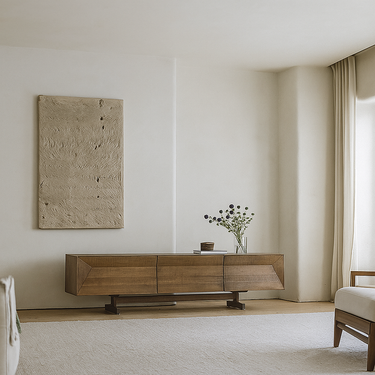 Farmhouse Solid Wood TV Stand For Living Room