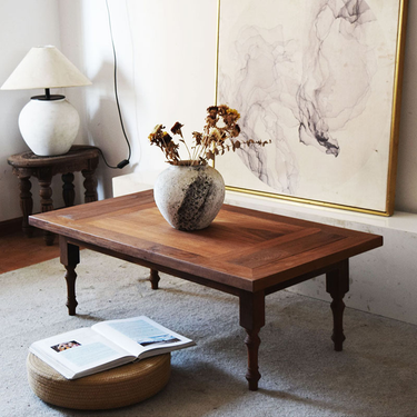 Vintage Wooden Coffee Table For Living Room