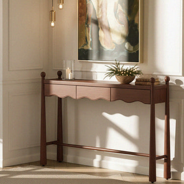 Scandinavian Solid Wood Console Table For Living Room