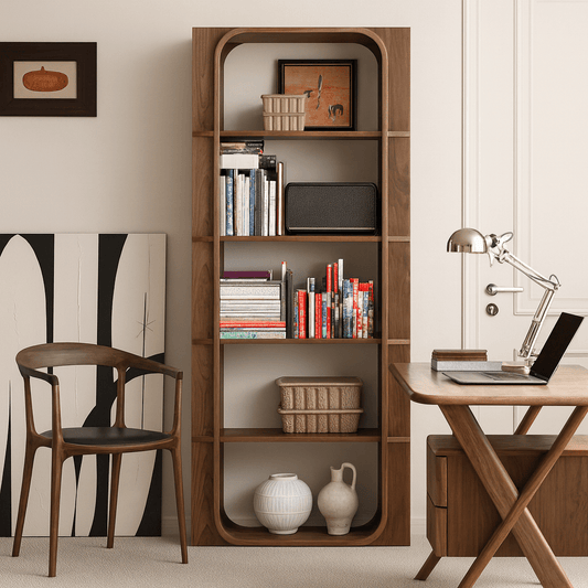Farmhouse Solid Wood Bookshelf For Home Office