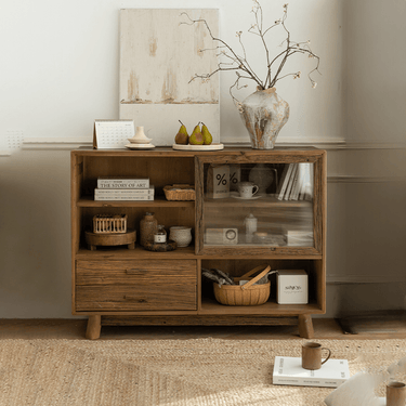 Farmhouse Solid Wood Cabinet For Living Room
