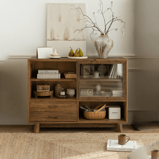 Farmhouse Solid Wood Cabinet For Living Room