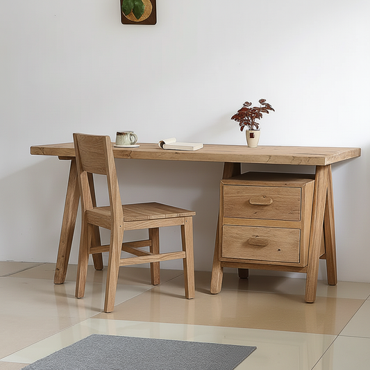 Farmhouse Solid Wood Office Desk For Home Office