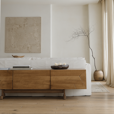 Farmhouse Solid Wood TV Stand For Living Room