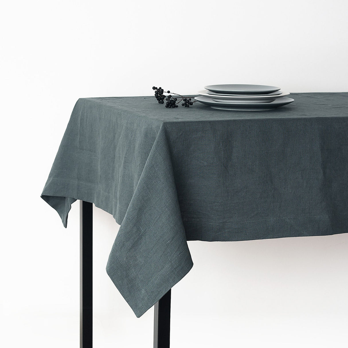 Grey Linen Tablecloth, Pure Linen Tablecloth,Soft Linen Tablecloth
