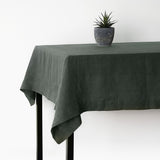 Set of Linen Tablecloth and 4 Napkins, Handmade Linens Table Set