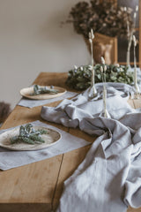 Grey Linen Tablecloth, Pure Linen Tablecloth,Soft Linen Tablecloth
