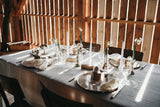 Set of Linen Tablecloth and 4 Napkins,Linen Table Set,Natural Linen Tablecloth