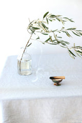 Cloud Grey Linen Tablecloth, Soft Linen Tablecloth, Linen Handmade Table Cloth
