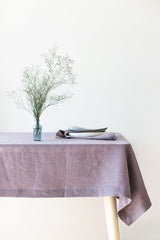 Grape Linen Tablecloth, Soft Linen Tablecloth, Linen Handmade Table Cloth
