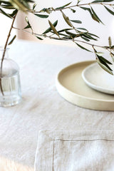 Natural Light Linen Tablecloth, Soft Linen Tablecloth, Linen Handmade Table Cloth