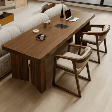 Modern Farmhouse Solid Walnut Office Desk