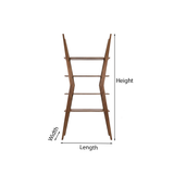 Mid-Century Natural Wood Bookcase With Open Tier Storage For Living Room