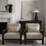 Modern Accent Chair With Wood Frame And Upholstered Cushion For Living Room