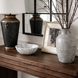 Modern Natural Wood Console Table With Rectangular Top And Layered Frame Base For Living Room