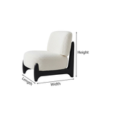 Modern Upholstered Accent Chair With Dark Wood Frame For Living Room