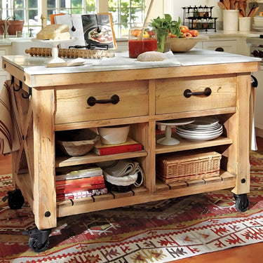Modern Wooden Kitchen Island Cart For Kitchen