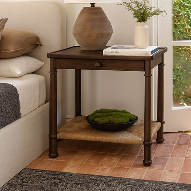 Classic Ash Solid Wood Side Table For Living Room