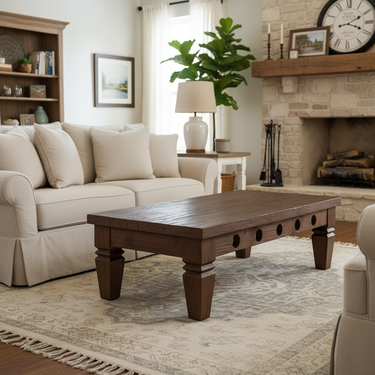 Handcrafted Farmhouse Solid Wood Coffee Table For Living Room