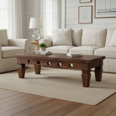 Handcrafted Farmhouse Solid Wood Coffee Table For Living Room