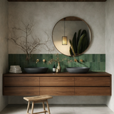 Scandinavian Bathroom Vanity With Natural Wood Finish And Integrated Storage For Bathroom