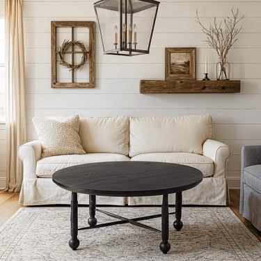 Solid Wood Hand-Turned Ball-Leg Nesting Coffee Table For Living Room