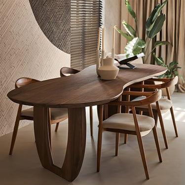 Solid Wood Organic Curves Dining Table