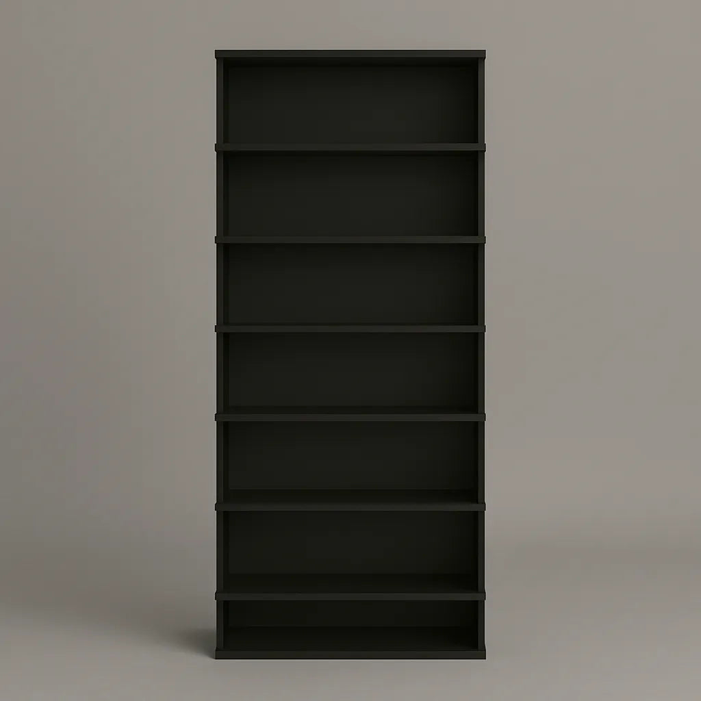 Tall Black Shoe Storage Cabinet With Clean Minimalist Design