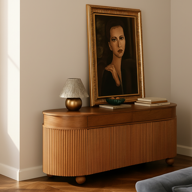French Retro Solid Wood Sideboard For Living Room