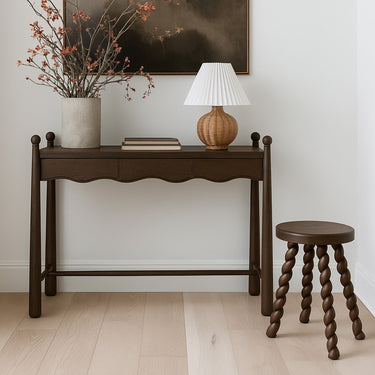 Scandinavian Solid Wood Console Table For Living Room