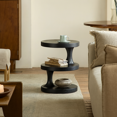 Minimalist Farmhouse Solid Wood Side Table For Living Room